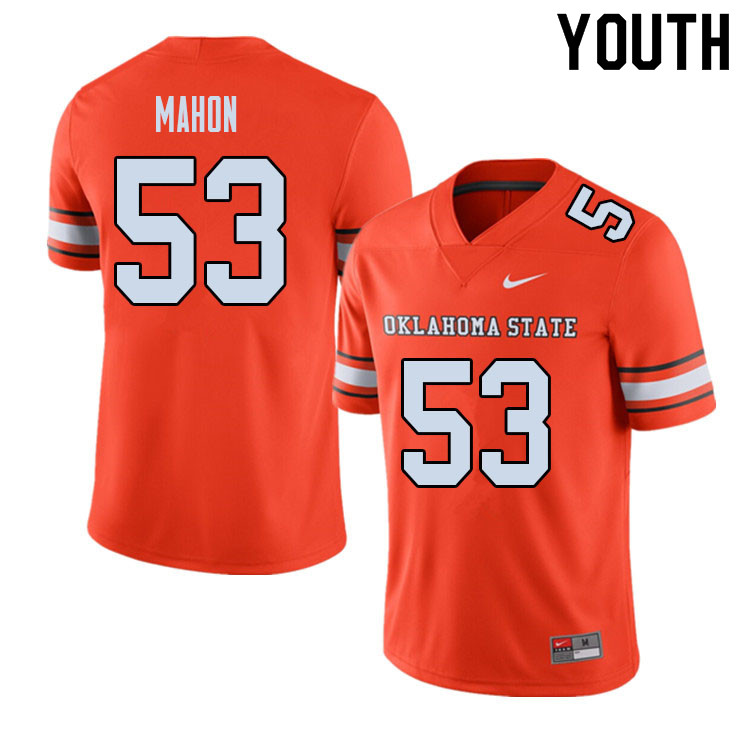 Youth #53 Grant Mahon Oklahoma State Cowboys College Football Jerseys Sale-Alternate - Click Image to Close